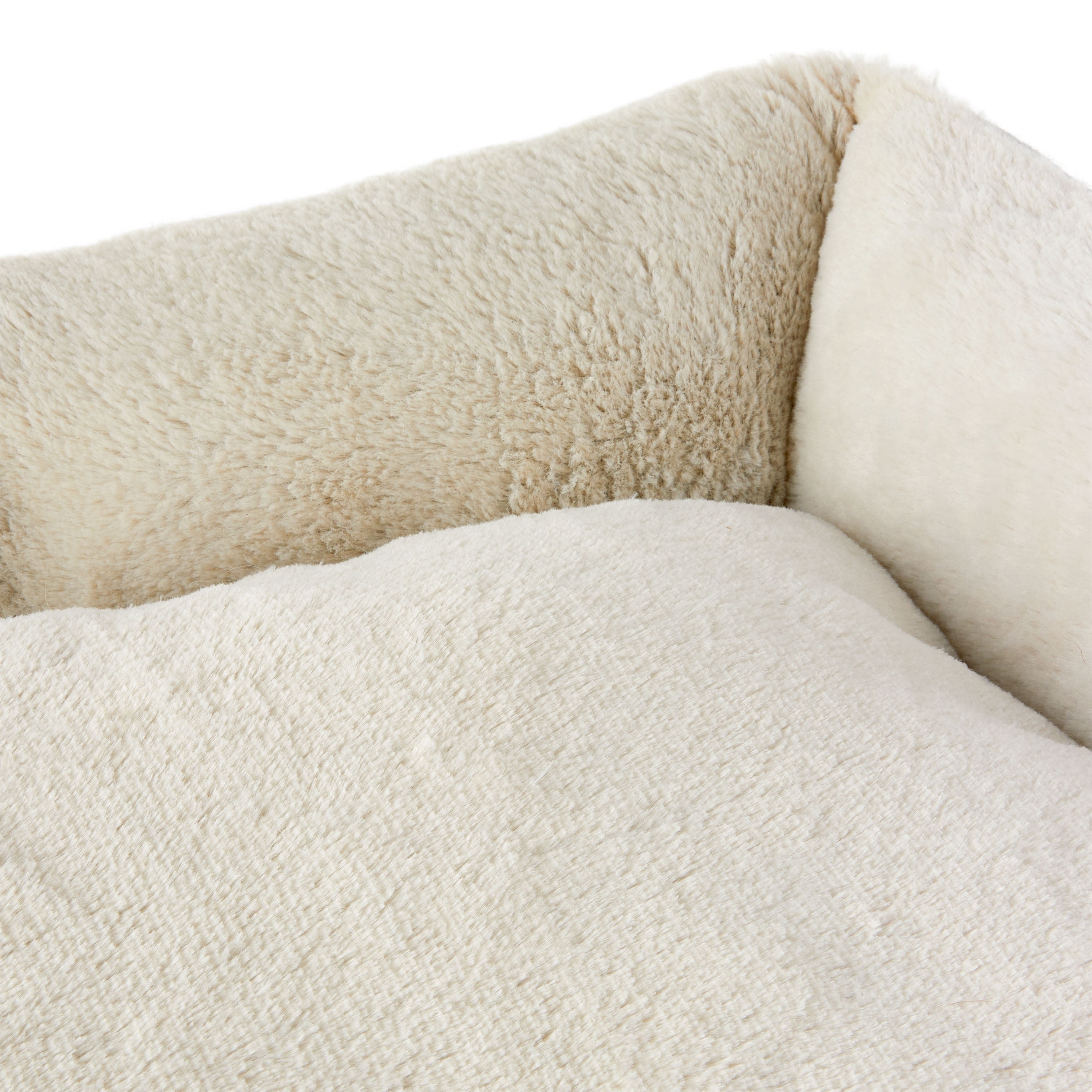 Vibrant Life Medium Luxe Cuddler Dog Bed, Cream, 27" x 21"