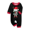 thumbnail image 3 of Christmas Family Pajamas Matching Set Santa Hat Elk Print Long Sleeve Tops and Red Plaid Pants Sleepwear, 3 of 10