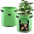 thumbnail image 2 of TOPCHANCES 2pcs/set Grow Bags 7 Gallon Plant Potato Carrot Tomato Onion, Double Layer Premium Breathable Nonwoven Cloth with Strap Handles, 2 of 8