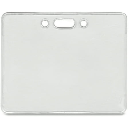 Id Badge Software - Advantus Proximity ID Badge Holder, Horizontal, 3 3/8w x 2 3/8h, Clear, 50/Pack