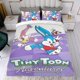 thumbnail image 4 of Tiny Toon Adventures Conjunto de sábanas temático, trío de piezas, cómodo y amigable con la piel, diseño único, regalo de decoración para el hogar para familiares, amigos y fans,173cm *218cm, 4 of 6