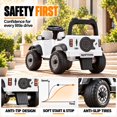 thumbnail image 6 of 12V Licensed Ford Bronco Raptor Powered Ride on Toy Cars, Kids Electric Car for Toddlers with Music, LED Lights, Horn, Ages 2+, White, 6 of 10