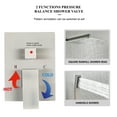 thumbnail image 4 of 12 Inch Bathroom Rain Shower System Set Wall Mount, Rainfall Shower Head with Handheld, 4 of 8