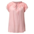 thumbnail image 5 of Cathalem T-Shirts pour Femmes Été Col Rond Manches Courtes Basique pour Entraînement, Rose TG, 5 of 5