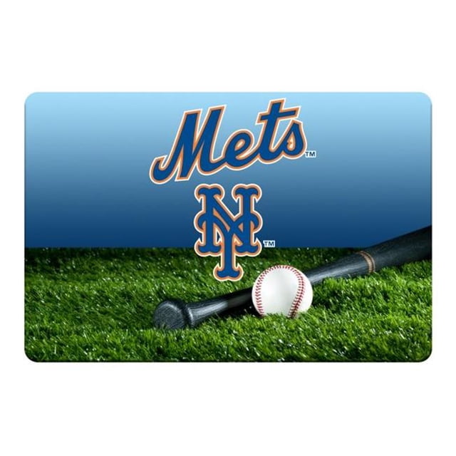New York Mets Pet Bowl Mat Team Color Baseball Size Large