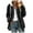 Black, variant on felwors Oversized Fuzzy Fleece Jackets for Women Fashion 2025 Color Block Faux Fur Cardigan Coat Shaggy Warm Winter Outerwear Red, L