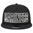 thumbnail image 2 of Men's New Era Black Seattle Mariners Splatter 9FIFTY Snapback Hat, 2 of 6