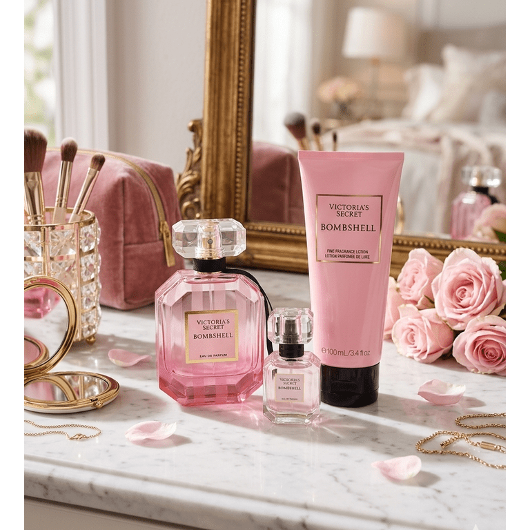 Victoria's Secret Bombshell ギフトセット Victoria's Secret 3 Piece Bombshell Eau De Parfum & Lotion Gift