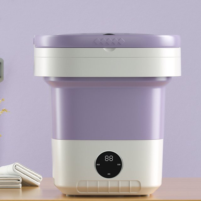 Mini Lavadora Cesta de Lavadora Lavadoras Plegables Portátiles con Desagüe ( -light) violeta azul Likrtyny Para estrenar