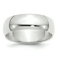 thumbnail image 5 of Primal Gold 14 Karat White Gold 7mm Half-Round Wedding Band Size 12, 5 of 7