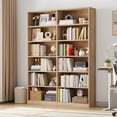 thumbnail image 2 of Bookshelf and Bookcase, 6-Tier Double Wide Bookshelves,Freestanding Display Storage Shelves, Tall Bookcases for Home Decor Bedroom, Living Room, Home Office,White, 2 of 7