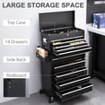 thumbnail image 4 of HOMCOM Rolling Tool Chest, Lockable Tool Storage Cabinet with 14 Drawers, 4 of 10