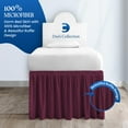 thumbnail image 4 of 36 Inch Drop Twin XL Dorm Bed Skirt Wine Ruffled Pattern Microfiber Made, 4 of 7