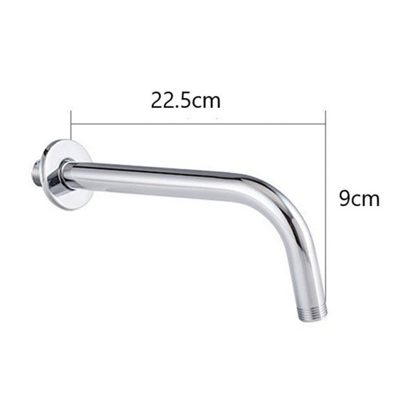 Bras d'Extension de Pomme de Douche en Acier Inoxydable, Tube Mural, Bras de Pomme de Douche Pluie pour Salle de Bain, Accessoires pour la Maison 21 cm