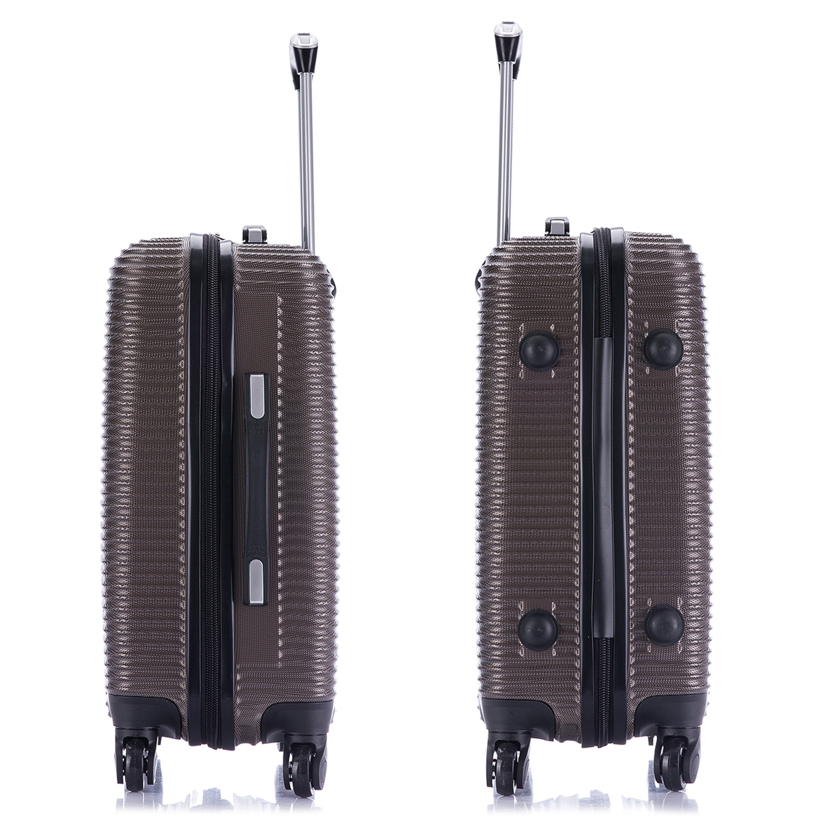 InUSA Royal 20" Hardside Lightweight Luggage with Spinner Wheels, Handle, and Trolley, Brown