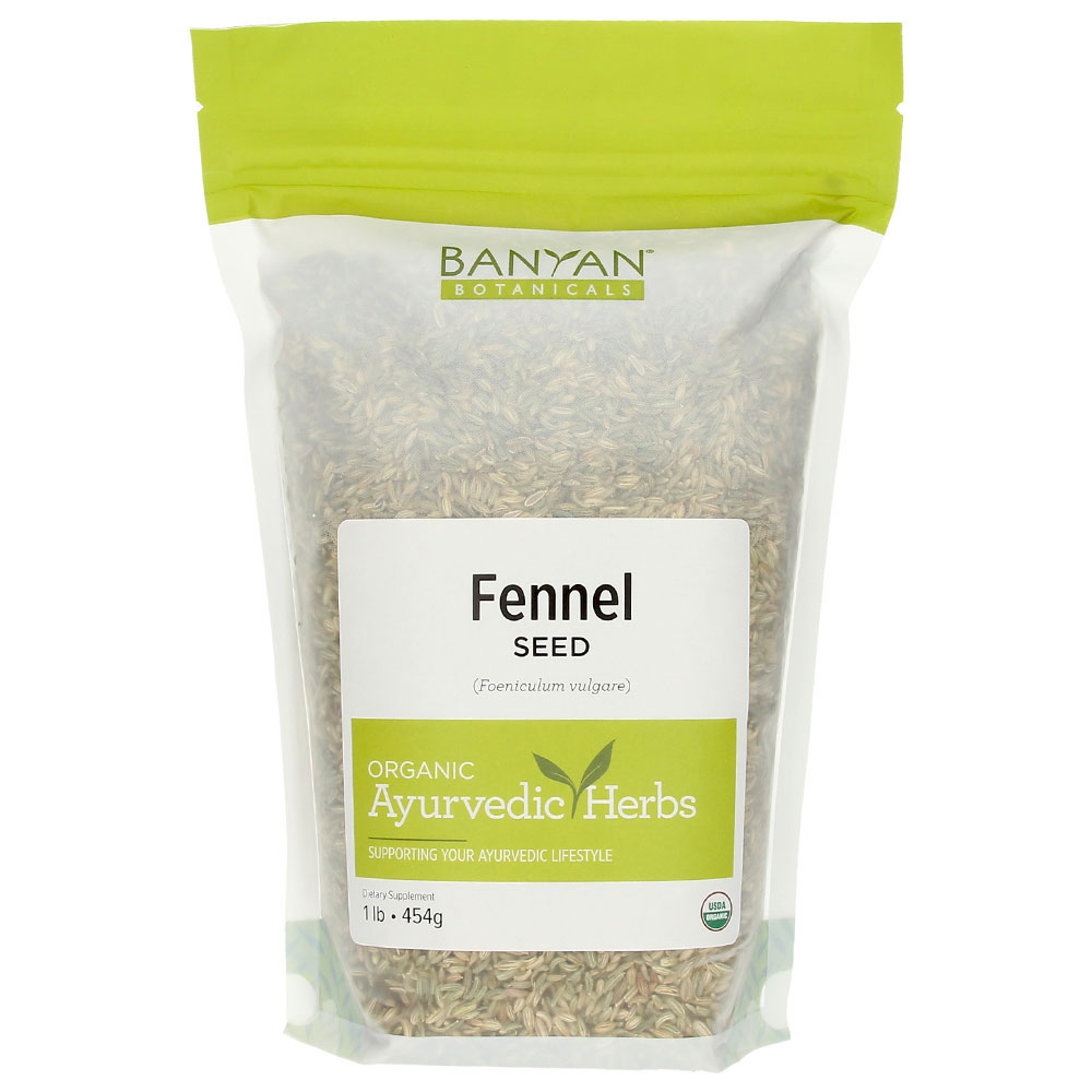 Banyan Botanicals Whole Fennel Seed USDA Organic, 1 lb Foeniculum vulgare Spice & Herbal