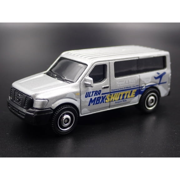 Open Box 2012-2019 NISSAN NV VAN AIRPORT SHUTTLE VAN 1:64 SCALE DIORAMA DIECAST MODEL CAR