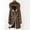 Coffee, variant on Women Daily Plus Size Winter Coat Lapel Collar Long Sleeve Jacket Vintage Thicken Coat Jacket Warm Hooded Thick Padded Outerwear Ladies Winter Jackets with Hood Girls Things Winter Jackets for Women