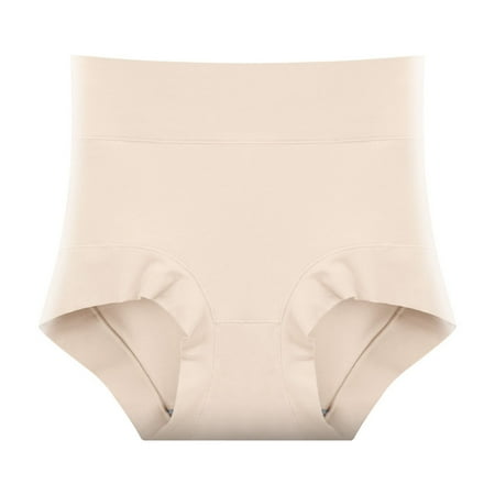 Diufon Women High Waisted Underwear Plus Size Cotton Full Coverage Belly Hide Panties Breathable Soft Stretch Briefs
