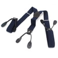 thumbnail image 1 of SUTENGDA Button Holes Link Men‘s Suspenders Adjustable Elastic Unisex Braces Wine Red, 1 of 6