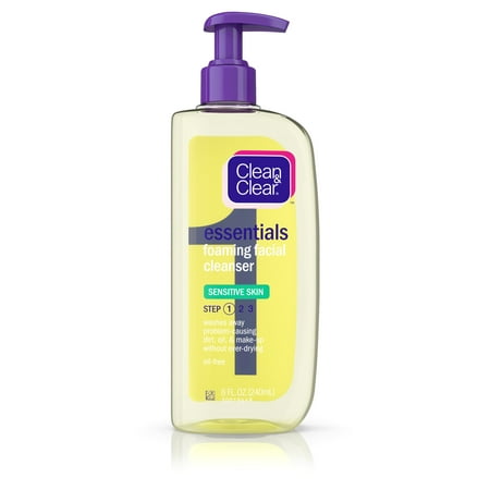 Clean & Clear Essentials Foaming Face Wash for Sensitive Skin 8 fl. (Best Natural Products For Sensitive Skin)