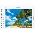 thumbnail image 2 of ABPHOTO Polyester 7x5ft Seaside Sand Beach Backdrop Coconut Palm Waves Sunshine Blue Sky White Cloud Nature Summer Sea Journey Ocean Sailing Photography Background Kids Adults Photo Studio Props, 2 of 3
