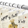 thumbnail image 6 of Shower Curtain 72"W x 96"L Happy Fall Y'all Scarecrows Pumpkins Fabric Shower Curtains Set with Hooks Water Repellent Bathroom Curtains Machine Washable Bathroom Accessories, 6 of 6