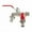 Red #4, variant on Garden Water Faucet,Gardening Alloy Faucet with Double Outlet,Outside Wall Mounted Garden Water Faucet,Frost-Proof,Suitable for Yards, Outdoors, Parks and Balconies,