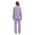 thumbnail image 3 of Apparonia Women's Pajama Sets Cotton Nightwear Long-Sleeve Button Front Shirt and Pant Sleepwear Notch Collar Pjs Lounge Sets Purple Polka Dots​ M, 3 of 7