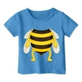 thumbnail image 3 of Tiijoy Girls Cute Bee Print Short Sleeve T-Shirt Summer Casual T Shirt Tee, Sizes 1-13, 3 of 3