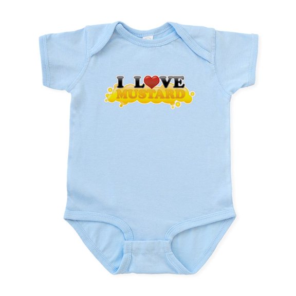 CafePress - I Love Mustard Infant Bodysuit - Baby Light Bodysuit, Size Newborn - 24 Months