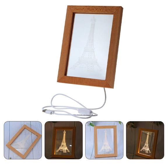 DEEPCRAFF 1Pc Creative LED Photo Frame Light Multi Color USB Home Decor Decorative Lamp