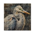 thumbnail image 3 of Designart "Waterbird Heron I" Animals Print on Natural Pine Wood, 3 of 5
