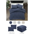 thumbnail image 3 of Grace Living Tylen 3pc Full/Queen Comforter Set, Navy, 3 of 6