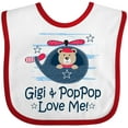 thumbnail image 3 of Inktastic Gigi and Poppop Love Me Boys Baby Bib, 3 of 4