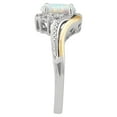 thumbnail image 2 of Brilliance Fine Jewelry Created Opal Diamond Accent Ring in Sterling Silver and 10K Yellow Gold, 2 of 4