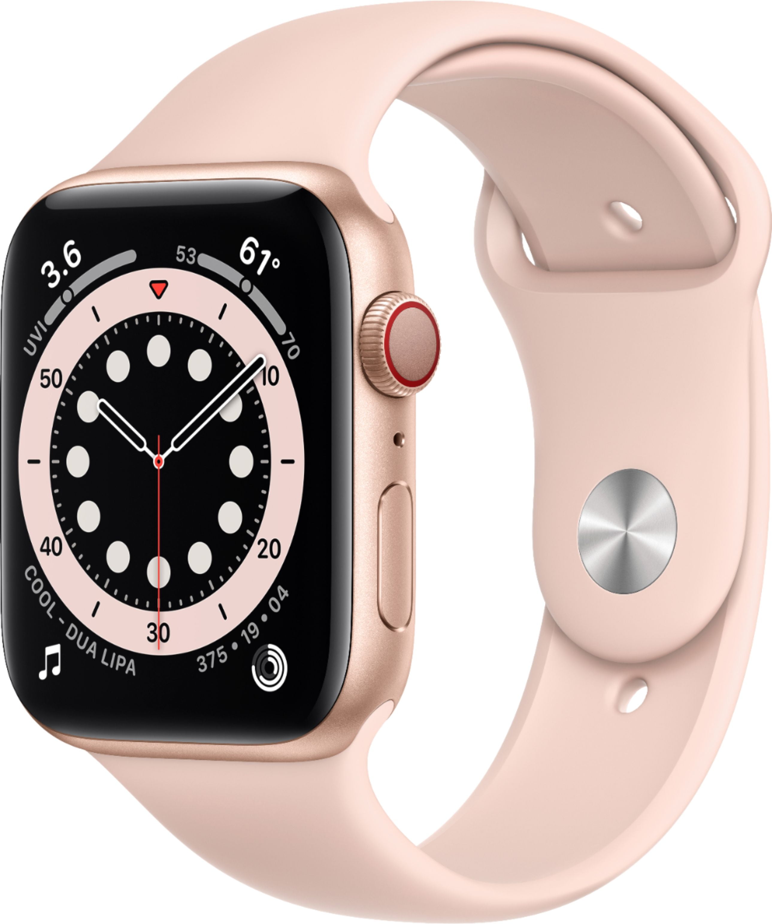 Apple Watch SE GPS + Cellular, 40mm Gold Aluminum Case with Pink 