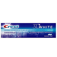 Crest 3D White Vivid Radiant Dentifrice - 0.85 Oz, 6 Pack