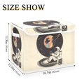 thumbnail image 5 of Yayeee Collapsible Cube Storage Bin with Lid Fabric Closet Decorative Basket with Handles, Space Record, 5 of 7