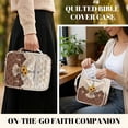 thumbnail image 5 of ZUXONGSY Cross Sunflower Dove Print Bible Case for Women, Quilted Book Cover with Handles, Stylish Scripture Carrier for ChuZU and Daily Commuter, 5 of 8