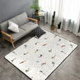 Area Rugs For Living Room Decor Dachshund Dog Puppy Bone Anti Slip