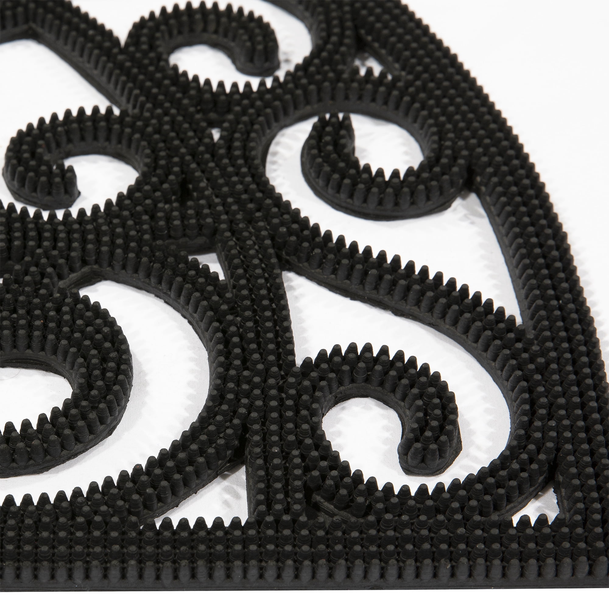 Ottomanson Heavy Duty Non-Slip Rubber Mat 18" x 30" Indoor Outdoor Waterproof Doormat for Entryway Garage Kitchen, Black