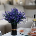 thumbnail image 3 of ZOELNIC 6PCS Artificial Lavender Flower Outdoor Indoor UV Resistant Fake Faux Flowers No Fade Plastic Greenery for Garden Porch Window Box Home Decorating, 3 of 6