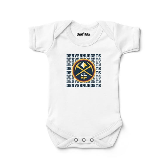 Newborn & Infant Chad & Jake  White Denver Nuggets Retro Bodysuit
