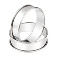 thumbnail image 1 of 2 piezas de anillos de acero inoxidable para crumpet, anillo de tarta enrollado doble, anillos de tarta de metal para muffins, moldes redondos para hornear para cocinar en la cocina, 1 of 5