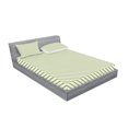 thumbnail image 2 of Ambesonne Retro Fitted Sheet & Pillow Sham Set, Bias Green Stripes, Queen, Jade Green and Cream, 2 of 2