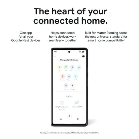 Google - Nest Wifi Pro 6e AXE5400 Mesh Router (2-pack) - Snow