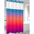 thumbnail image 4 of Blue Purple Orange No Hook Shower Curtain Waterproof, Bathroom Curtains with Snap in Liners and See Through Top Window, Modern Ombre Abstract Art Hotel Style Bathtub Curtains Shower 36"Wx72"L, 4 of 8