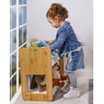 thumbnail image 2 of Nipperland Minera Wooden Kids Storage Bookcase (Natural/White) (Dove), 2 of 4