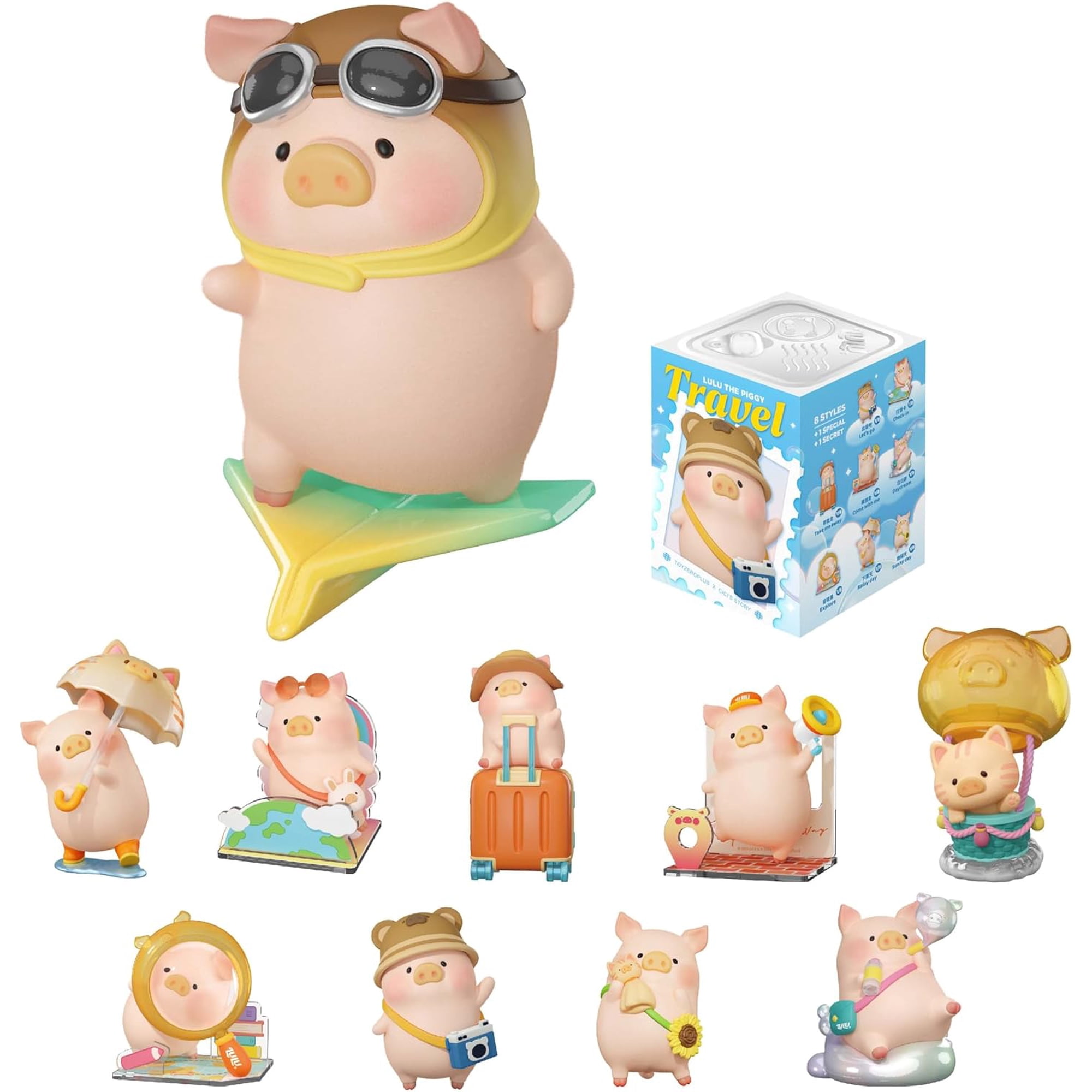 Lulu The Piggy Plush Toy Vinyl Plush Hanging Card Plush Toy Set